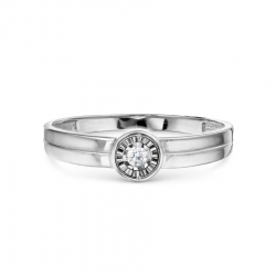 Т305618548 кольцо из белого золота с бриллиантом