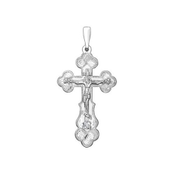 Крест из серебра с гравировкой