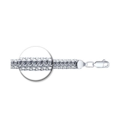 Цепь из серебра с алмазной гранью диаметр 0,6 мм, Скорпион
