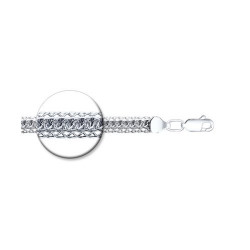 Цепь из серебра с алмазной гранью диаметр 0,7 мм, Скорпион
