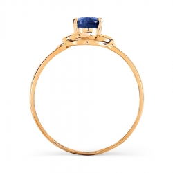 Т101017015 золотое кольцо с сапфиром
