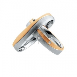 Т-27333 золотые парные обручальные кольца (ширина 4 мм.) (цена за пару)