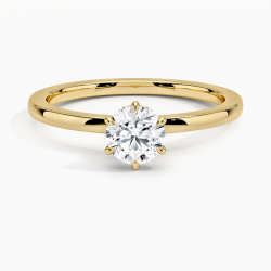 Помолвочное кольцо с бриллиантом 0,5 карата - полкарата