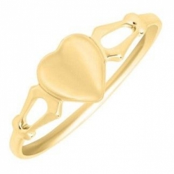 Детское кольцо "Сердце"  из желтого золота 