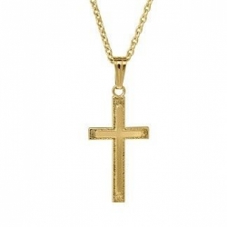 Крестик из желтого золота 