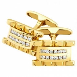 Запонки из жёлтого золота с бриллиантами