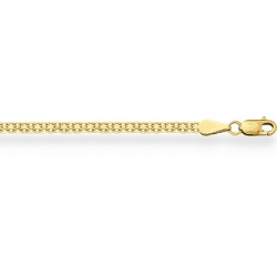 Золотой браслет из желтого золота 750 пробы Бисмарк с алмазной гранью