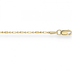 Золотой браслет из желтого золота 750 пробы Шарик+бочка с алмазной гранью