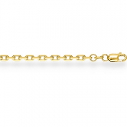 Цепочка из желтого золота Ролло с удлиненным звеном с алмазной гранью