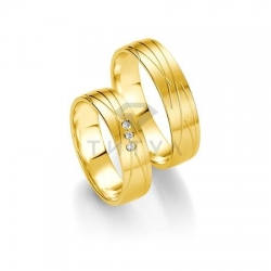 Т-27422 золотые парные обручальные кольца (ширина 5 мм.) (цена за пару)