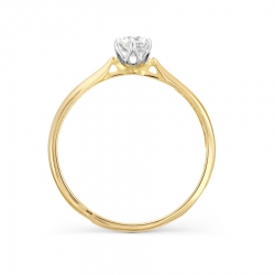 Т931017502-5 кольцо из желтого золота с бриллиантами
