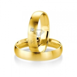 Т-27097 золотые парные обручальные кольца (ширина 4 мм.) (цена за пару)