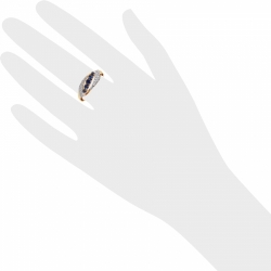 Золотое кольцо с сапфирами, бриллиантами