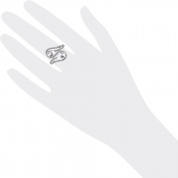 Т301014973 кольцо из белого золота с топазами, бриллиантами