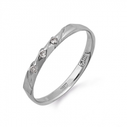 Т301613716 кольцо из белого золота обручальное с бриллиантами