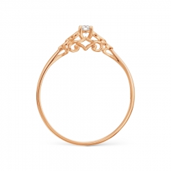 Т101018187 золотое кольцо с бриллиантом