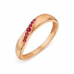 Т101018575 золотое кольцо с рубином