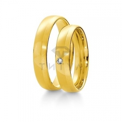 Т-27498 золотые парные обручальные кольца (ширина 4 мм.) (цена за пару)