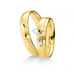 Т-27329 золотые парные обручальные кольца (ширина 4 мм.) (цена за пару)