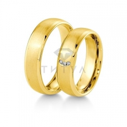Т-28240 золотые парные обручальные кольца (ширина 6 мм.) (цена за пару)