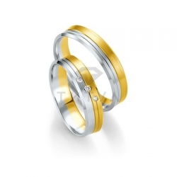 Т-27454 золотые парные обручальные кольца (ширина 5 мм.) (цена за пару)