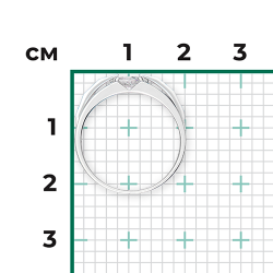 Кольцо из белого золота с фианитом