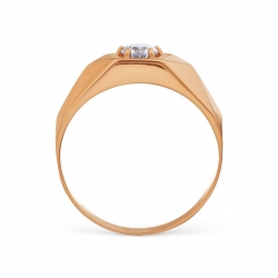 Т102048418 мужское золотое кольцо с фианитами