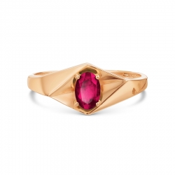 Т111018420 золотое кольцо с рубином
