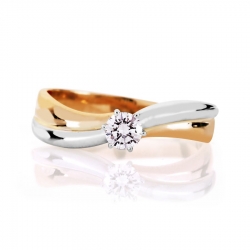 Т131016672-1 золотое кольцо с бриллиантом