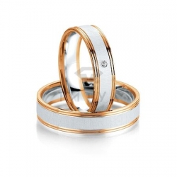Т-27627 золотые парные обручальные кольца (ширина 5 мм.) (цена за пару)