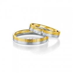 Т-27539 золотые парные обручальные кольца (ширина 4 мм.) (цена за пару)