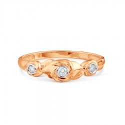 Т141018372 золотое кольцо с бриллиантом