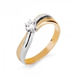 Т131016672-1 золотое кольцо с бриллиантом