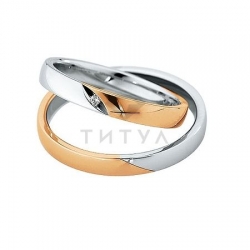 Т-27164 золотые парные обручальные кольца (ширина 3 мм.) (цена за пару)
