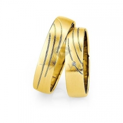Т-26892 золотые парные обручальные кольца (ширина 5 мм.) (цена за пару)