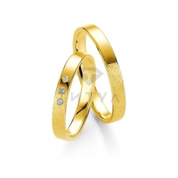 Т-26802 золотые парные обручальные кольца (ширина 3 мм.) (цена за пару)