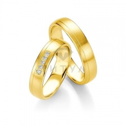 Т-27948 золотые парные обручальные кольца (ширина 5 мм.) (цена за пару)
