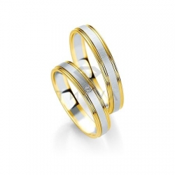 Т-26953 золотые парные обручальные кольца (ширина 4 мм.) (цена за пару)