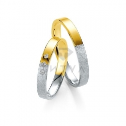 Т-26984 золотые парные обручальные кольца (ширина 3 мм.) (цена за пару)