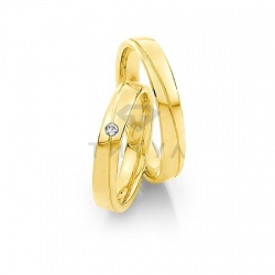 Т-27188 золотые парные обручальные кольца (ширина 4 мм.) (цена за пару)