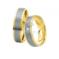 Т-28391 золотые парные обручальные кольца (ширина 6 мм.) (цена за пару)