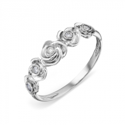 Т301018371 кольцо из белого золота с бриллиантом