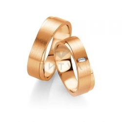 Т-28719 золотые парные обручальные кольца (ширина 7 мм.) (цена за пару)