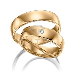 Т-37267 золотые парные обручальные кольца (цена за пару)