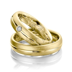 Т-37268 золотые парные обручальные кольца (цена за пару)