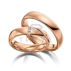 Т-37270 золотые парные обручальные кольца (цена за пару)