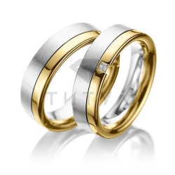 Т-37084 золотые парные обручальные кольца (цена за пару)