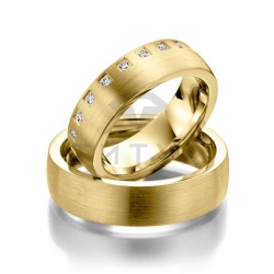 Т-37280 золотые парные обручальные кольца (цена за пару)