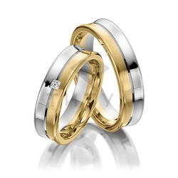 Т-37089 золотые парные обручальные кольца (цена за пару)