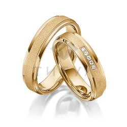 Т-37163 золотые парные обручальные кольца (цена за пару)
